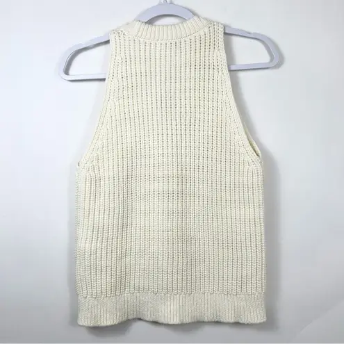 Madewell  Cutaway Sweater Vest in Bright Ivory Size Large NWT