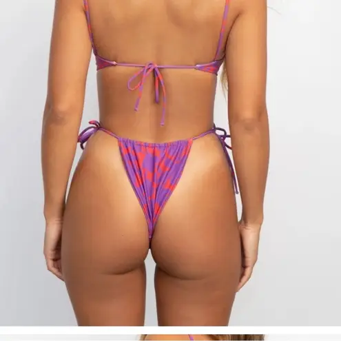 Skatie NWT  Rincon Bikini Cheeky Skimpy Bottoms High Leg- Size Large