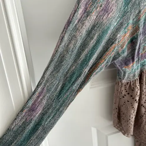 Free People  Long Sleeve Top Gray Brown Size XS