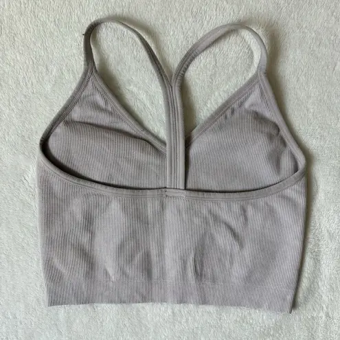 Set Active  Ribbed Bra Womens Size M Sculptflex Beige Off White Sports Bra Tank