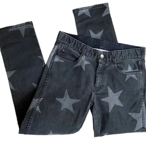 Stella McCartney Black Star Print Skinny Jeans Size 26