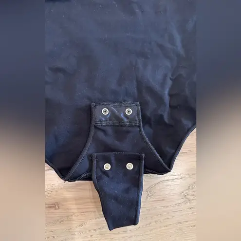 SKIMS seamless sculpt high neck thong bodysuit onyx black size large NWOT