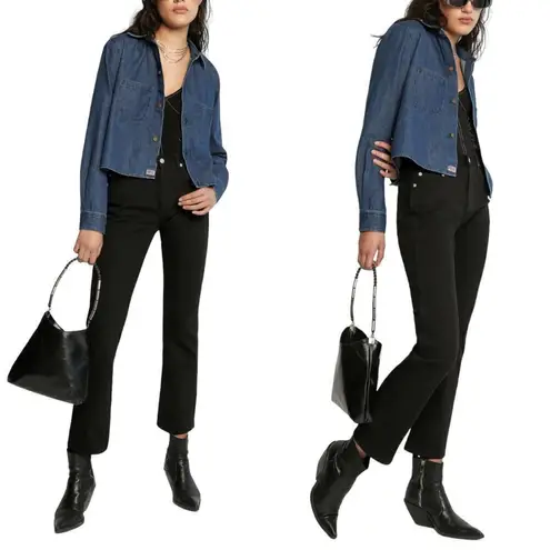 Daily Blue by Adriano Goldschmied Burn Straight Leg Jean in True Black sz 25 NWT