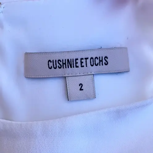 Cushnie et Ochs circle-cutout stretch-crepe tank top in white size 2 XS