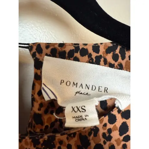 Tuckernuck Pomander Place Carlota Cheetah Blouse Sz. XXS