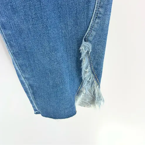 Judy Blue High Waist skinny fit jeans raw split hem medium wash plus sz 14W NWT