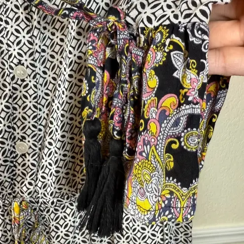 Vintage Inspired Bohemian Dress High Low Hem Hippie Festival Cottagecore Chic Black