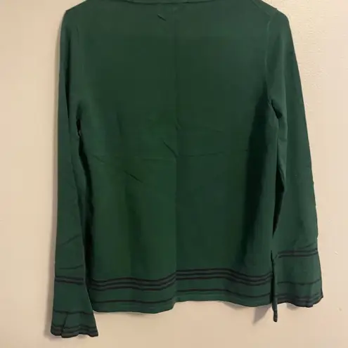 Ann Taylor  Green Sweater Flared Sleeve Blouse