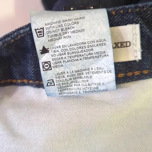 Dickies Crafted For Women Relaxed Fit Dark Wash Structured Jeans Size 2 Workwear