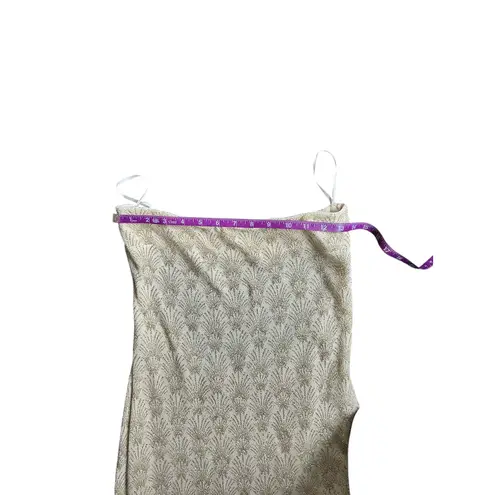 Scott McClintock Strapless Gown Open Back Champagne Gold Art Deco Formal Size 12