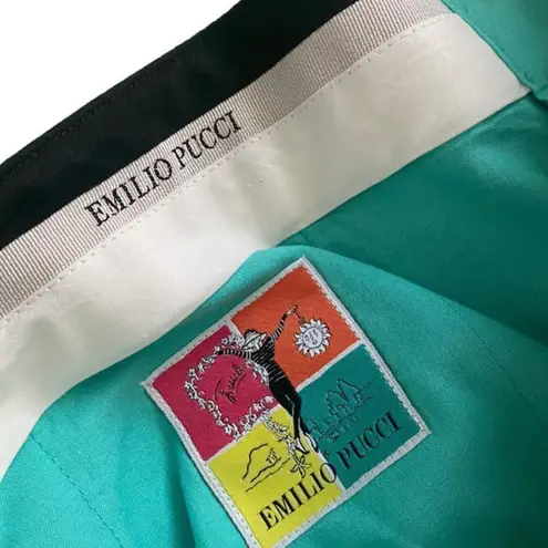 Emilio Pucci SZ 10 blue straight leg cropped pants