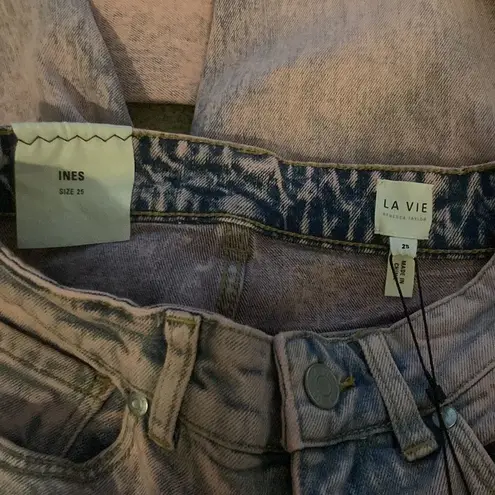 Rebecca Taylor NWT La Vie Ines Pink Acid Jeans High Waist Cropped Jeans