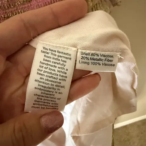 HEMANT & NANDITA Hera Puff Sleeve Dress in Orchid Pink size xs