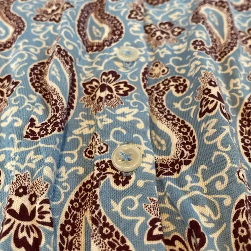 Boden Flippy Jersey Mini Dress Short Sleeve
Enchanting Paisley Floral Blue 10R Size 10