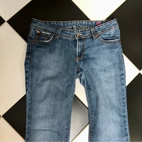 Vintage Y2K Farmer Low Rise Flare Jeans Premium Denim Western Flared size 30 Blue