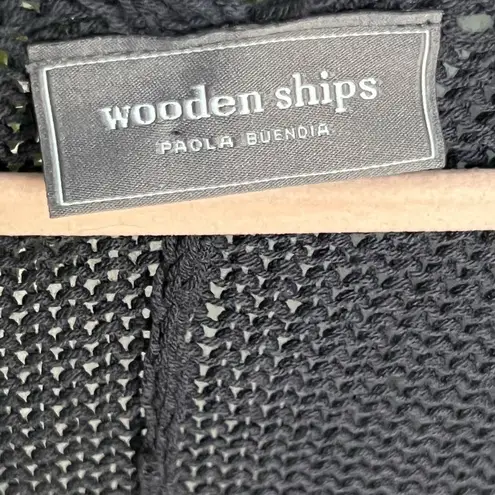 Wooden Ships by Paola Buendia Cotton Tatum Serape Wrap | Storm Blue | S/M