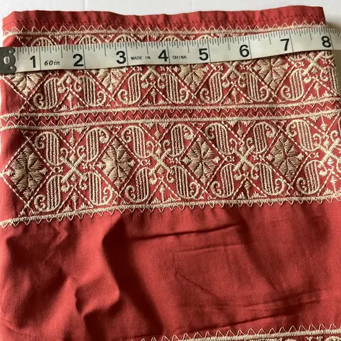 Sundance Catalog embroidered colored tunic Orange