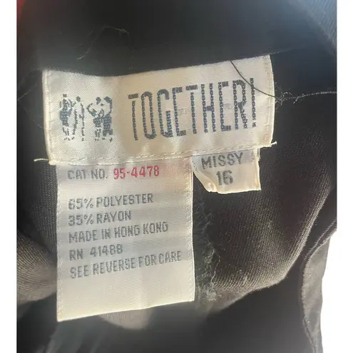 Vintage 90s Together! Black Tapered Stirrup Pants