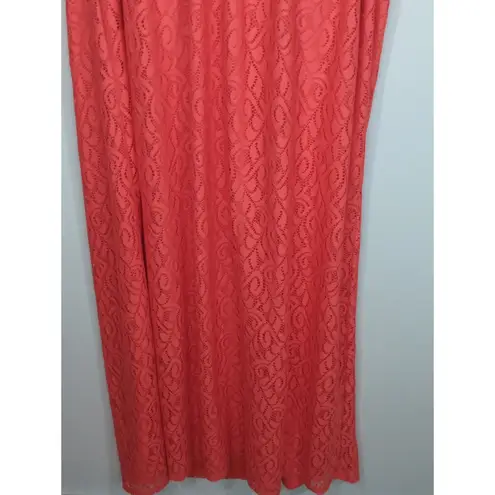 Emma & Michele Red Lace Halter Blouson Maxi Dress Size 2X Coastal Party NWT - Image 3