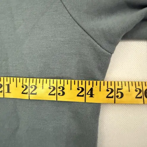 Orvis Women Sweatshirt XL V-Neck Dropped Shoulders Blue Green Modal Cabin Soft