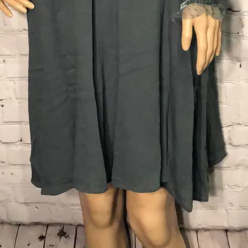 Xhilaration  Lace Sleeve Festival Boho Dress Semi Sheer Sleeves Jrs Medium