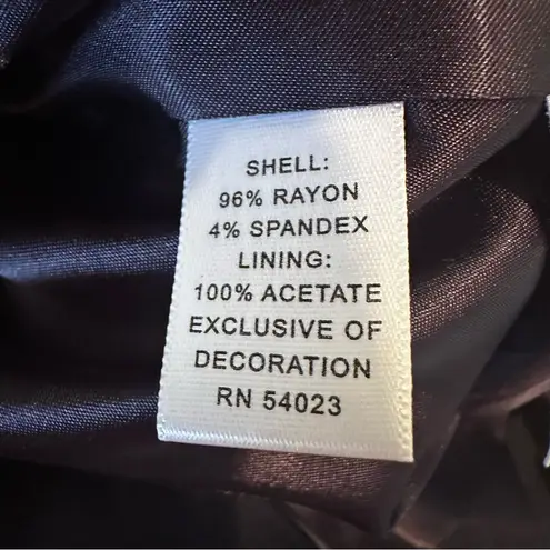 Banana Republic  Stretch‎ Career Blazer Women's 6 Navy Satin Trim Holiday Lined