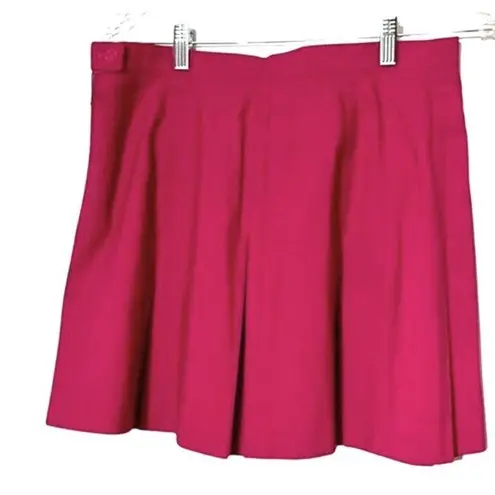 le coq sportif Skirt Womens Size 16 Pink Fuschia Pleats Preppy Side Zip Short