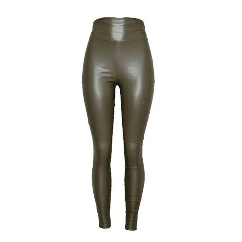 Nookie Viktoria Faux Leather Pants, Khaki, Small