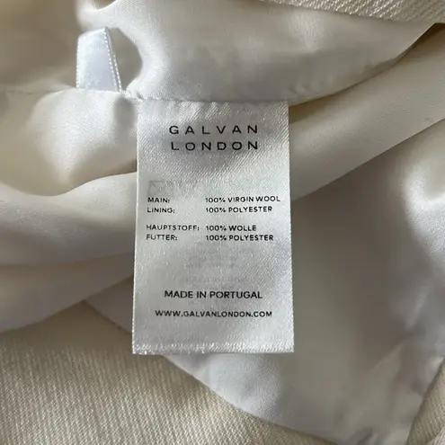Galvan London Tailored Suit Trousers in Ivory/Cream, NWT, Size 4