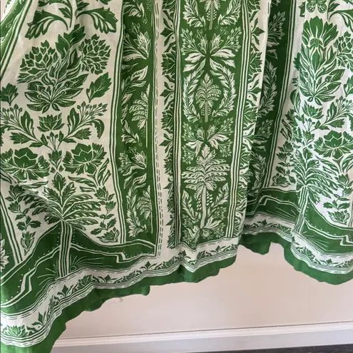 Farm Rio Green Delicate Tapestry Euroflax™ Premium Linen Midi Dress,Medium, $265