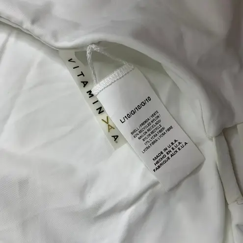 Vitamin A Bianca Bodysuit Ecolux White One-Piece Swimsuit Womens Large - Image 6