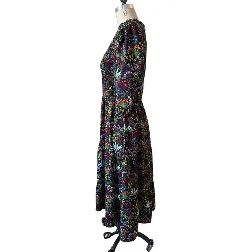 Baltic Born Lena Tiered Midi Dress Floral Print Size Large