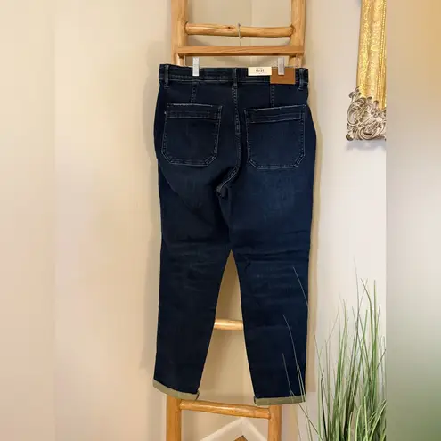 Judy Blue NWT Hi Rise Dark Wash Denim Cuffed Joggers 88740 Non Distressed 13/31