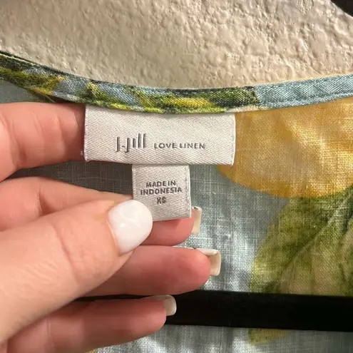 ✨J. Jill Lemon Print Linen A