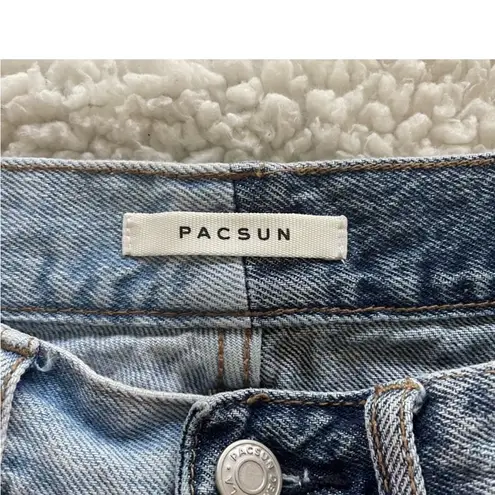 PacSun Two Tone Button Fly Denim Jean Shorts 90’s Girlfriend Style Size 26