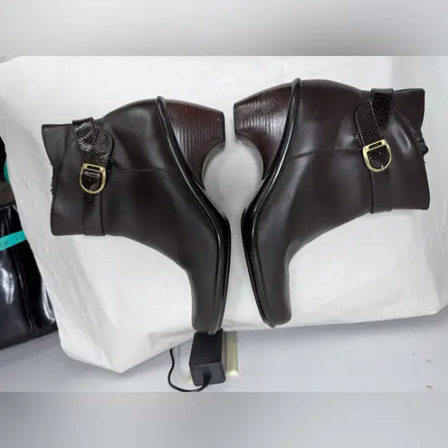 Dansko Women's Ryan Brown Leather Heeled Ankle Boots Size 9.5/40