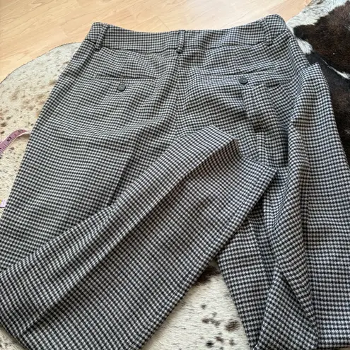 Max Mara WEEKEND Wool Houndstooth Pant Trousers Size 12