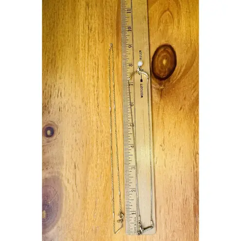 Lot 2 Necklaces Monet & Napier Gold Tone & Faux Pearl Drop Gold Tone Necklace