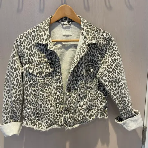 Thread and Supply Vintage Cheetah Print Denim Jacket