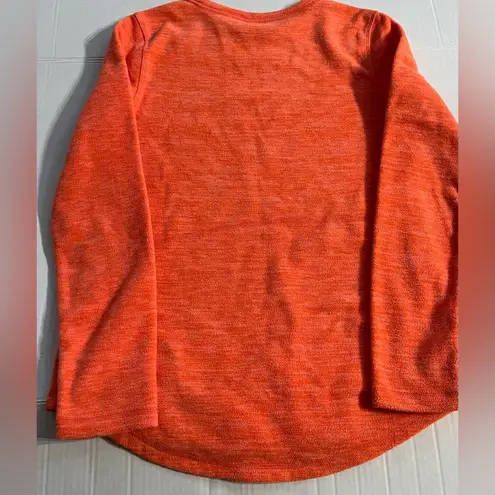 Tek Gear  Orange Fleece Crewneck Womens Size Small