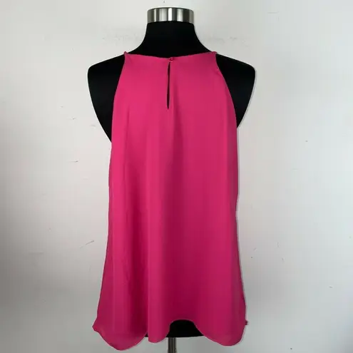 Cynthia Rowley  Womens Medium M Pink Polyester Sleeveless Swing Tank Top