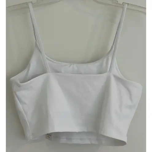 Halara  White Cropped Cami Tank Top Size Large NEW