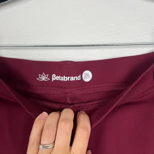 Betabrand Womens Dress Yoga Pants Maroon Sz 2XL Petite