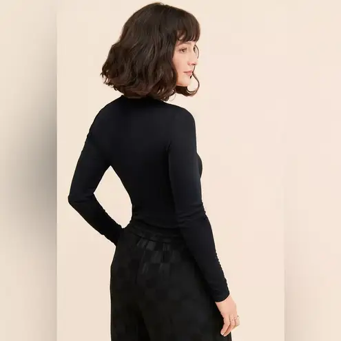 Farm Rio  Twist-Front Cutout Bodysuit Black L