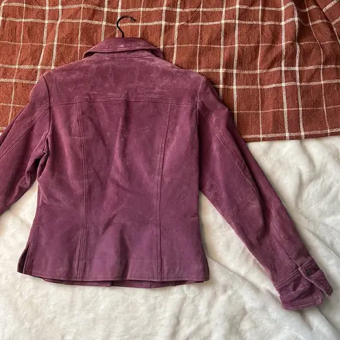 Coldwater Creek  Purple Suede Jacket - Extra Small