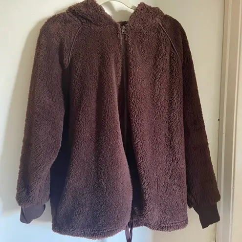 Rebellious One Trendy Plus Size Zip-Front Sherpa Hoodie SZ 2X