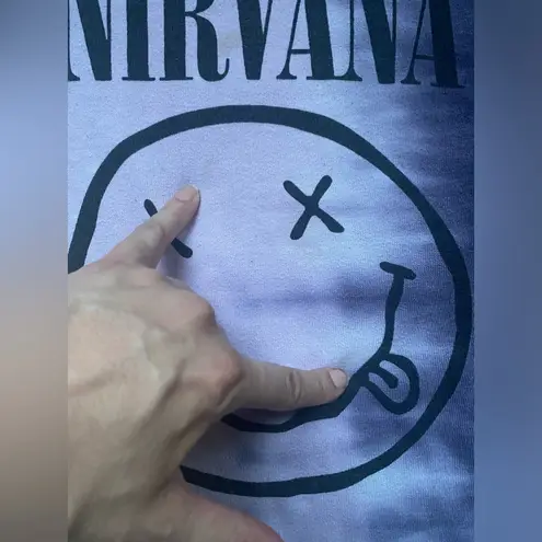 Nirvana smiley face purple tie dye sweatshirt, size 2XL