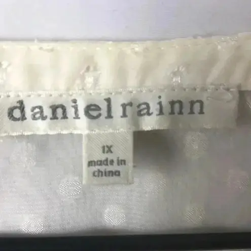 Daniel Rainn WO SZ 1X CREAM SWISS DOT SHEER TOP