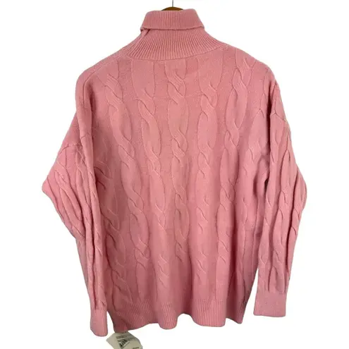 New J.ING Chunky Cable Knit Turtleneck Pink Pullover Sweater Honkai Cosplay F Size undefined