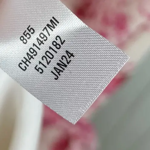 Chelsea28 NEW Forget Me Not Floral Print Puff Sleeve Midi Dress Women's Size XXL